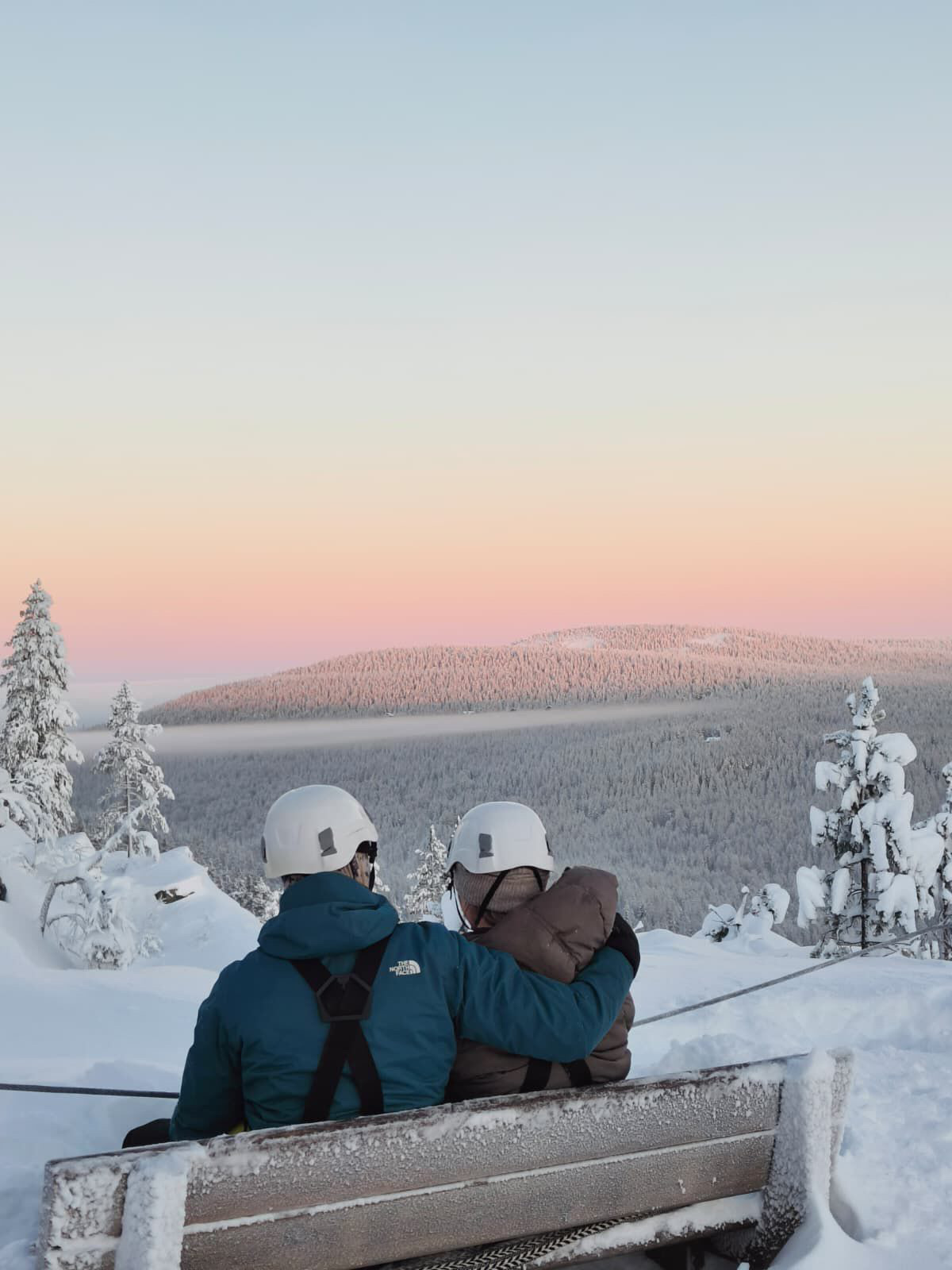 Climbing in winter Lapland